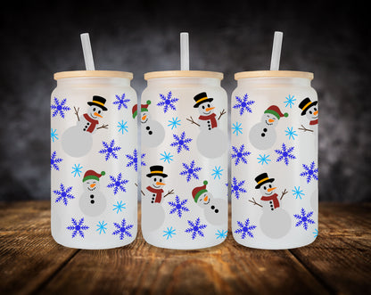 Glass Can- Christmas Designs