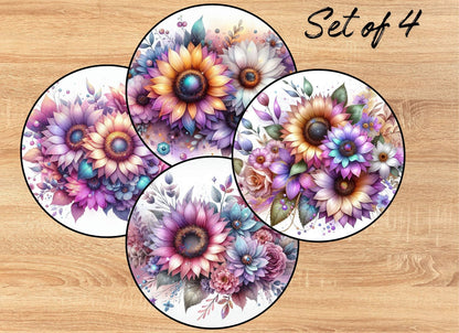 Drink Coaster- Tattoo Ladies with Flowers