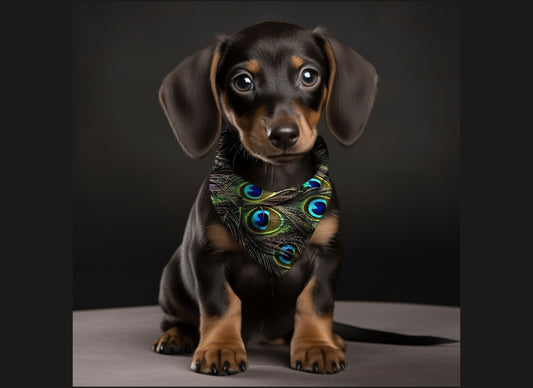 Dog Bandana-Peacocks Designs