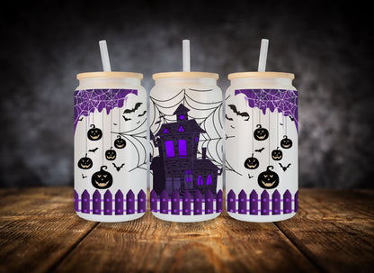 Glass Can Purple Haunted House