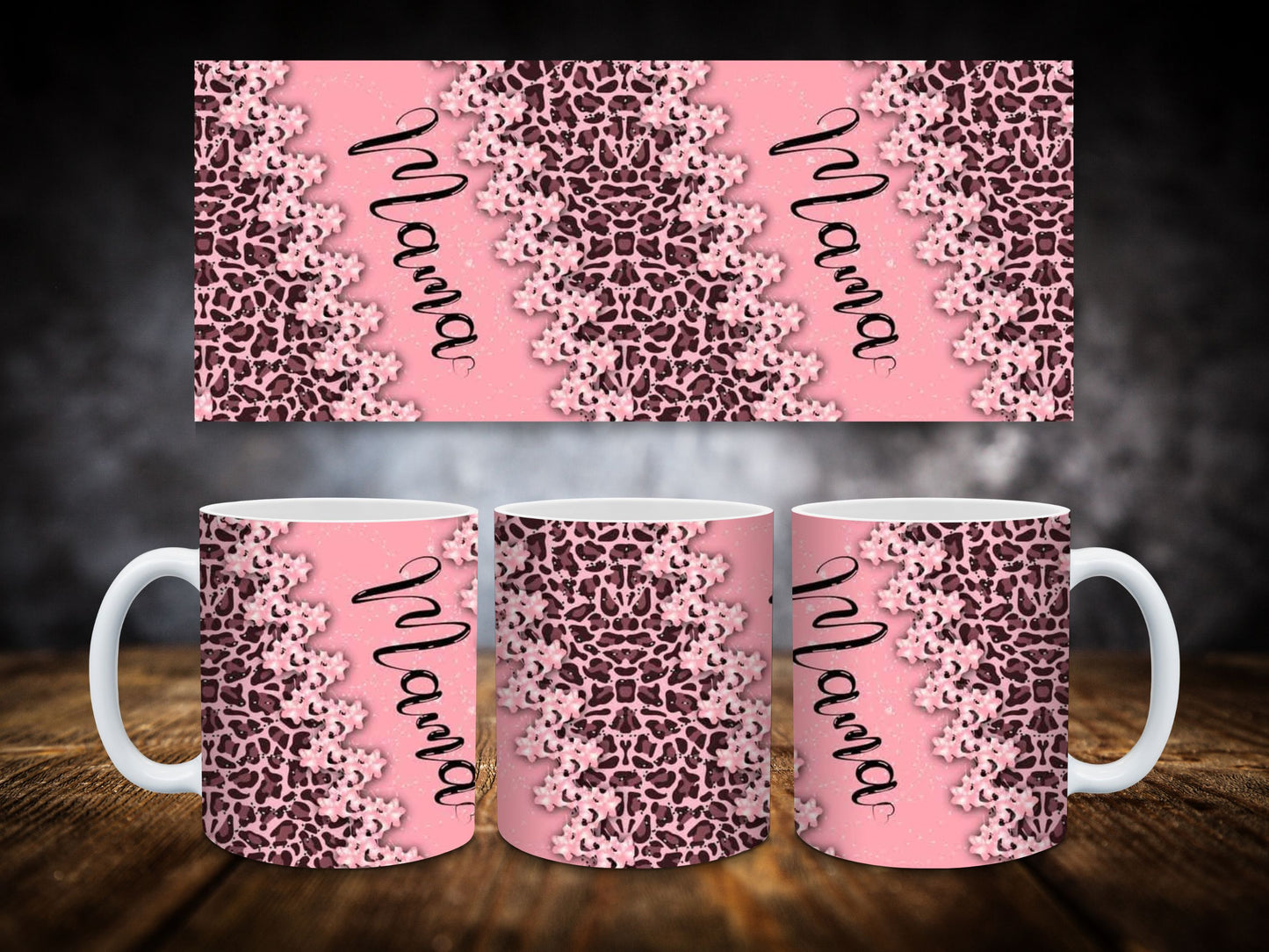 Coffee Mugs-Mama W/Animal Print
