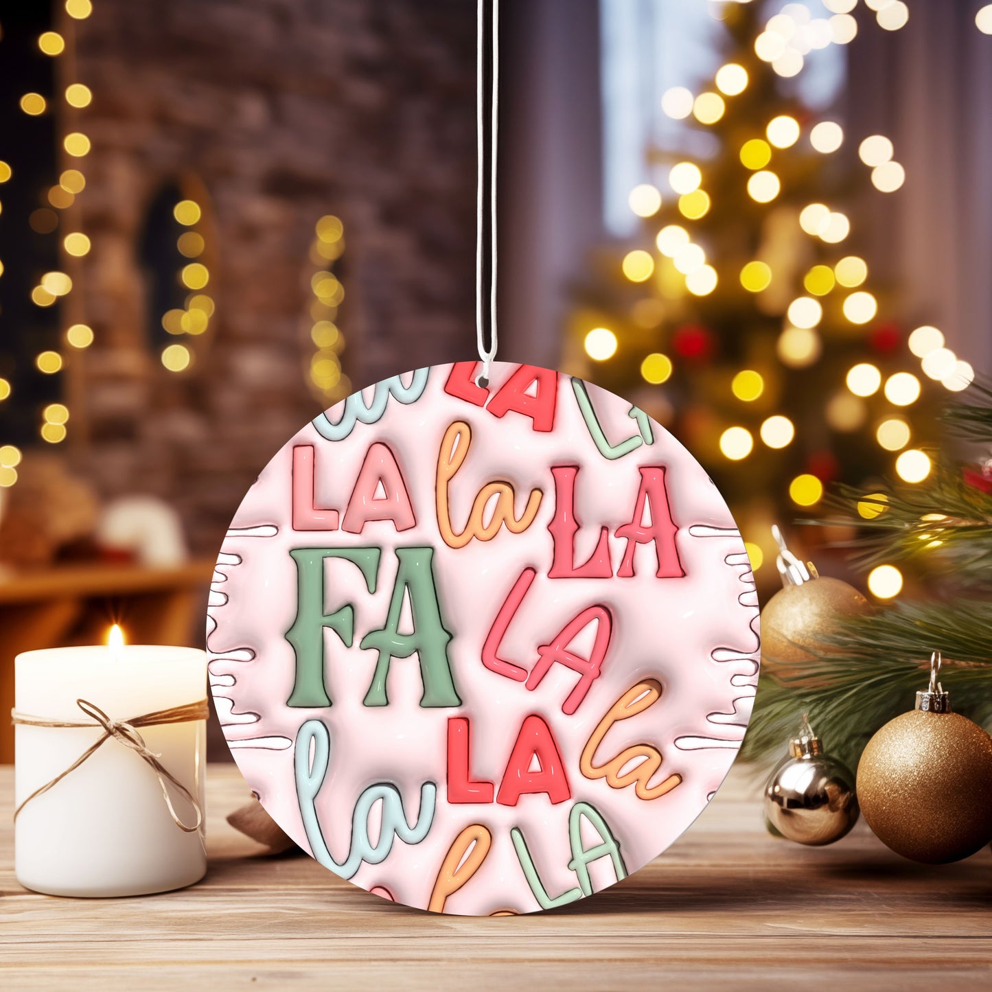 Christmas Ornament Fall la la la
