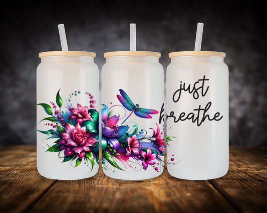 Glass Can- Dragonflies-Just Breathe