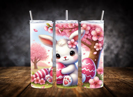 20oz Tumbler Cherry Blossom Bunny