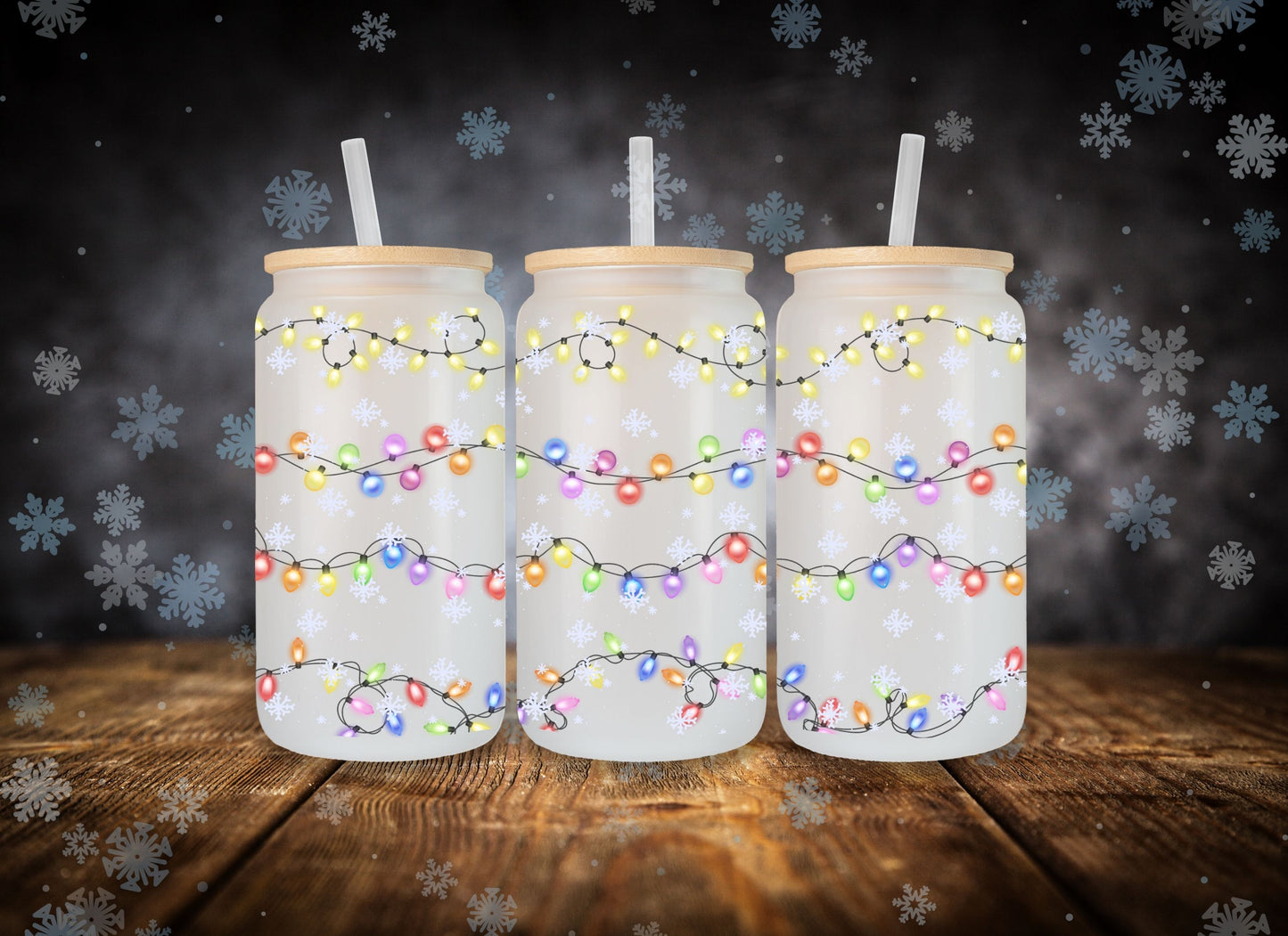 Glass Can Christmas Lights