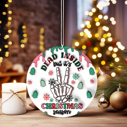 Christmas Ornament Skeleton Dead Inside