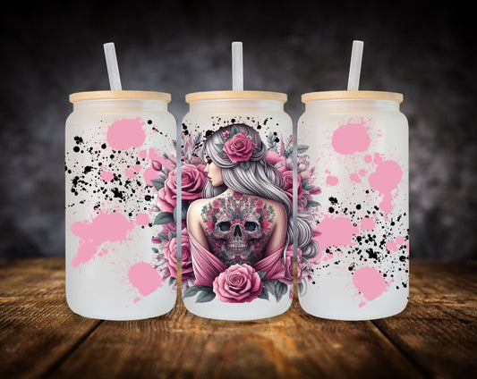 Glass Can-Girl-Back Tattoos