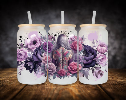 Glass Can-Girl-Back Tattoos