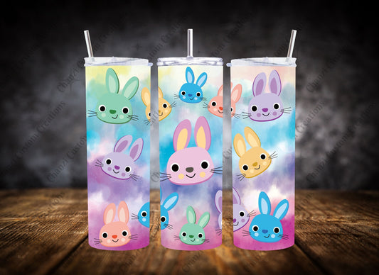 20oz Tumbler  Tie Dye Bunnies