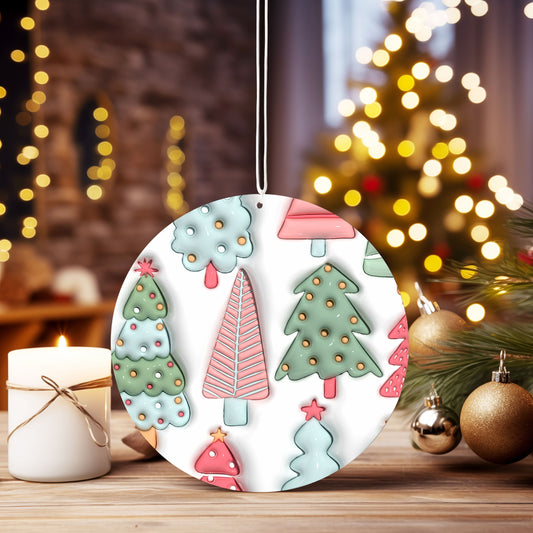 Christmas Ornament Pastel Christmas Trees