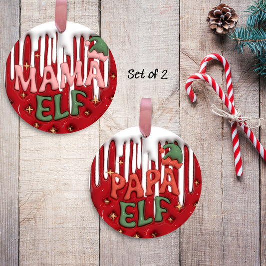 Christmas Ornament Mama Papa