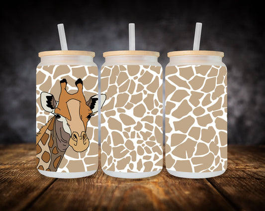 Glass Can- Giraffe