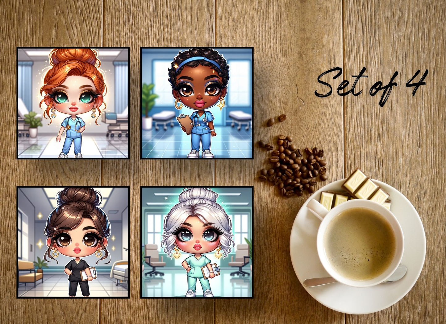 Drink Coasters- Doctor/Nurse