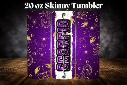 20oz Tumbler- Zodiac-Purple