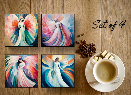 Drink Coasters- Colorful Angels