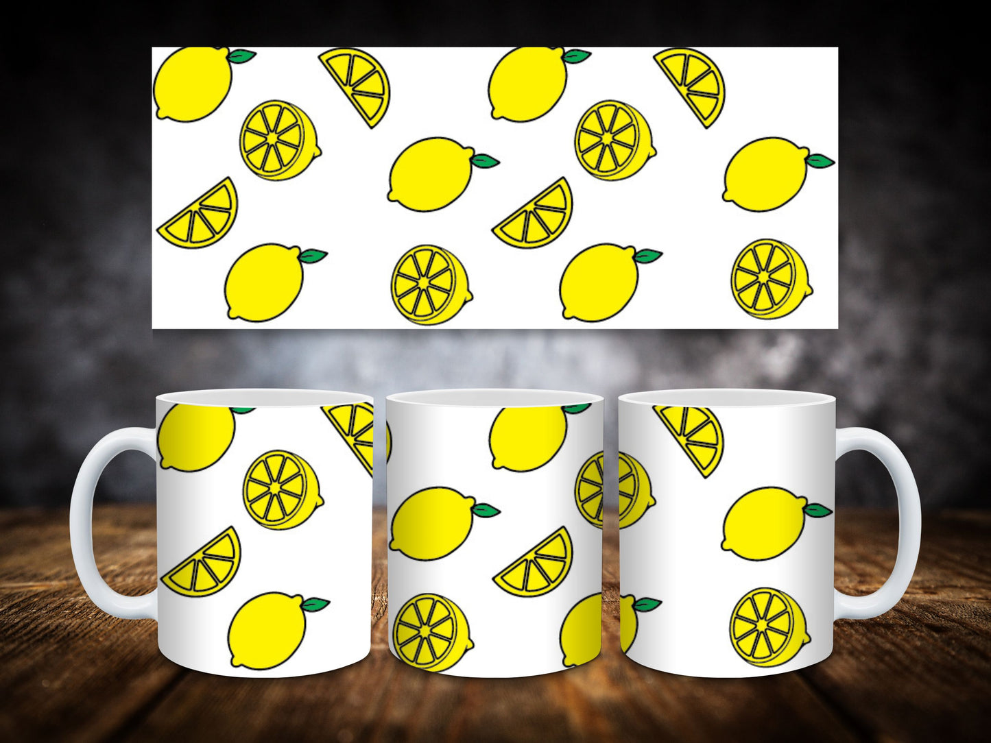 Coffee Mugs-Strawberries, Lemons, and Pumpkins