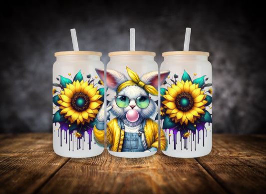 Glass Can-  Bubble Gum Bunny