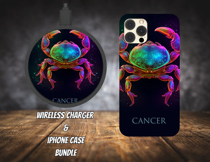 Funda para iPhone y cargador inalámbrico a juego - Cáncer
