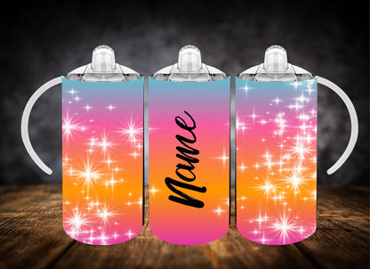 Sippy Cup- Ombre Sparkle W/Name