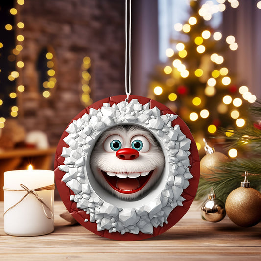 Christmas Ornament 3D Abominal Snowman