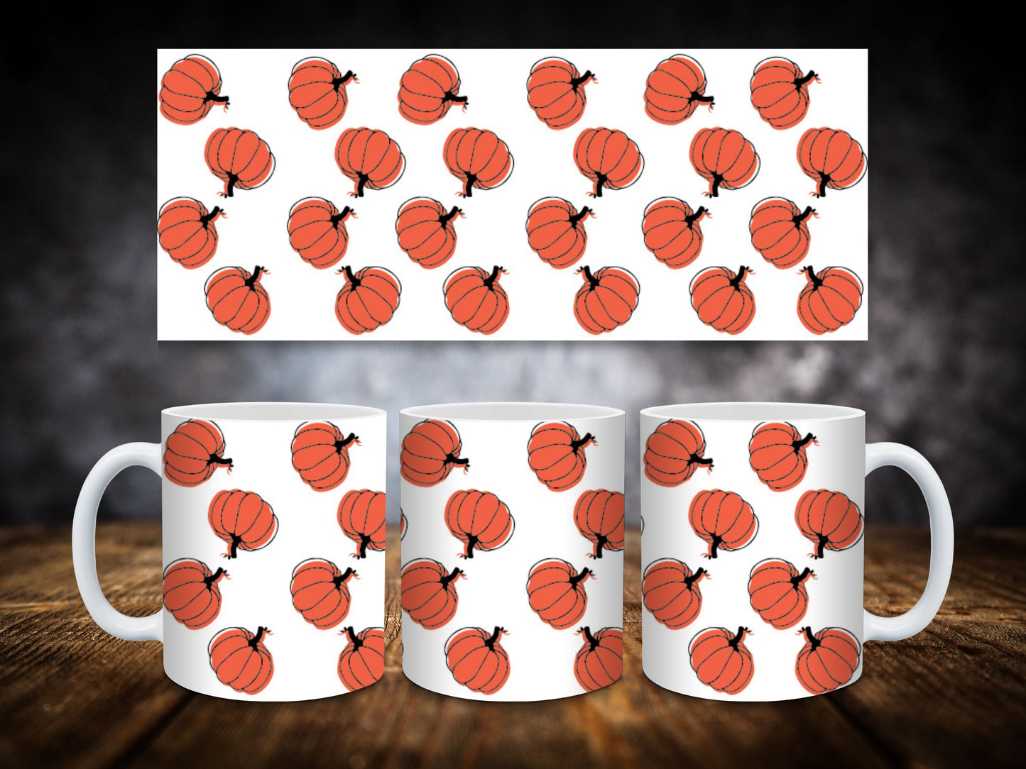 Coffee Mugs-Strawberries, Lemons, and Pumpkins