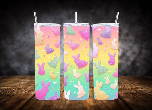 20oz Tumbler  Ombre Easter Bunnies