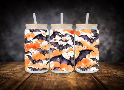 Glass Can Eerie Night Sky Bats