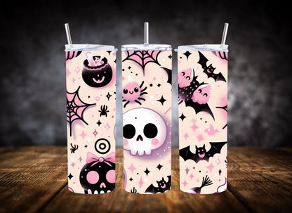 20oz Tumbler Pink Spooky Halloween Potions