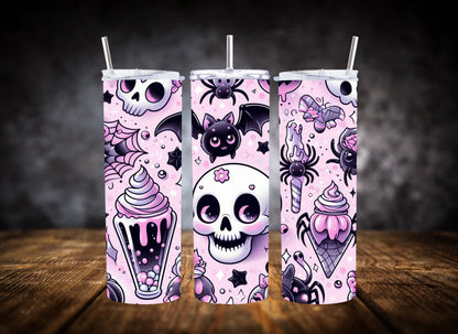 20oz Tumbler Pink Spooky Halloween Potions