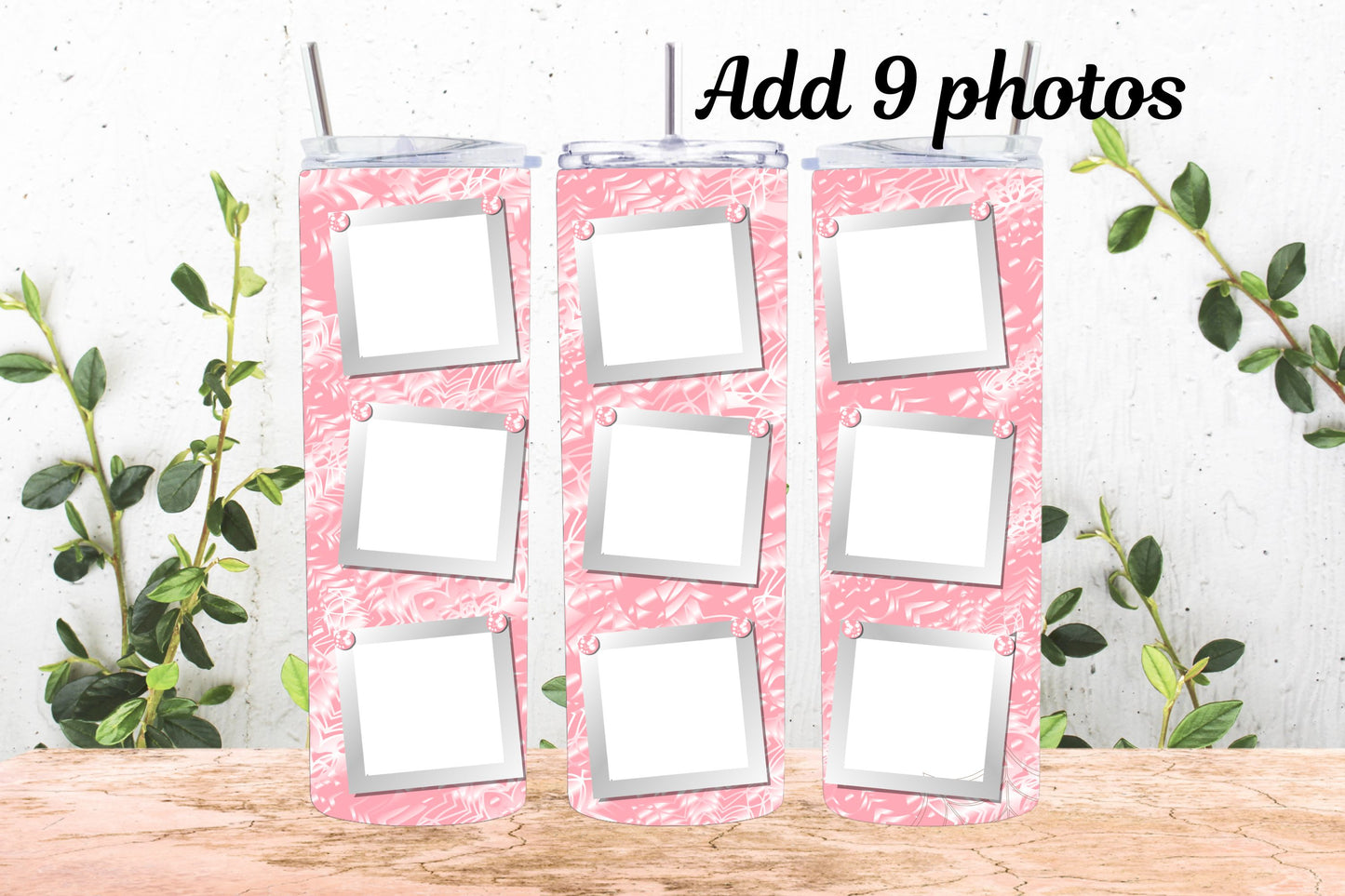 20oz Photo Tumbler Sparkle Glitter 9