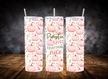 20oz Tumbler Pink Pumpkin Spice
