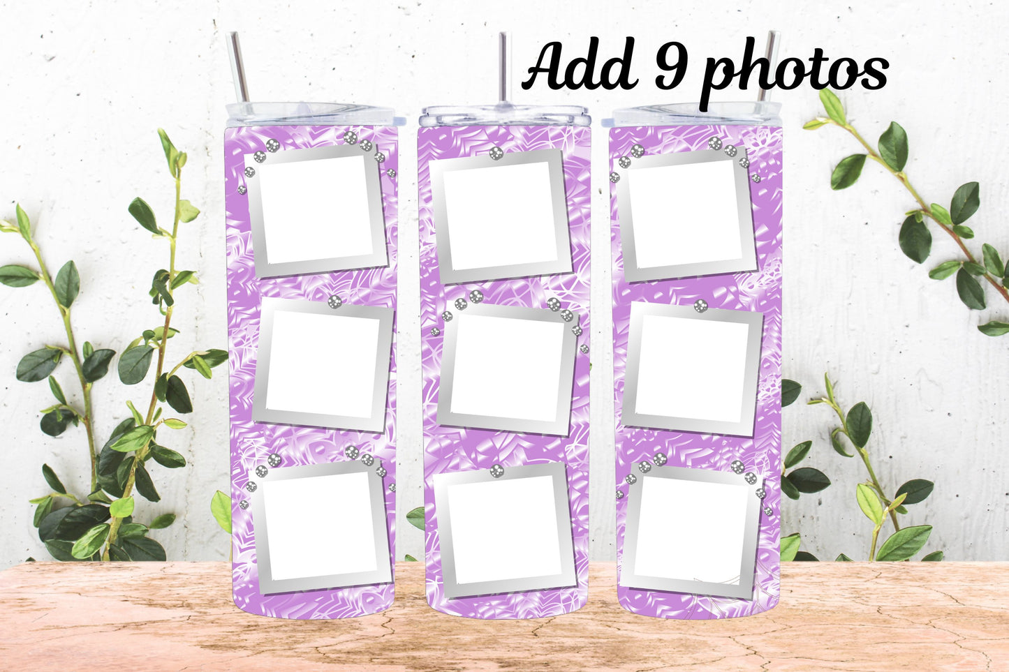 20oz Photo Tumbler Sparkle Glitter 9