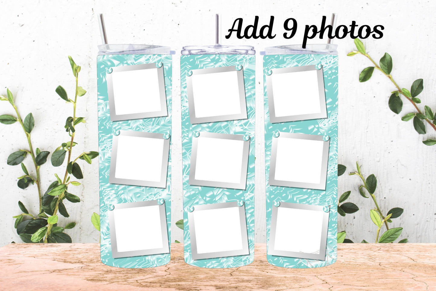 20oz Photo Tumbler Sparkle Glitter 9