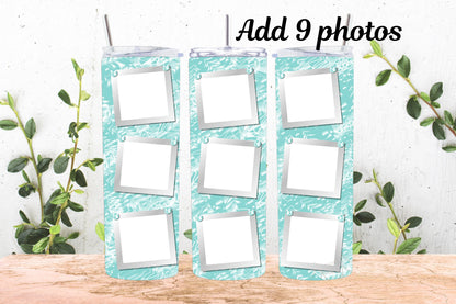 20oz Photo Tumbler Sparkle Glitter 9