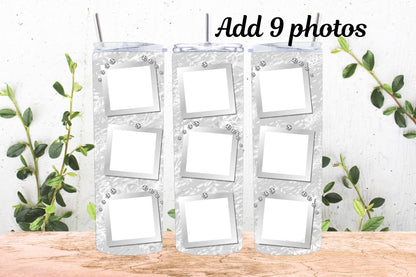 20oz Photo Tumbler Sparkle Glitter 9