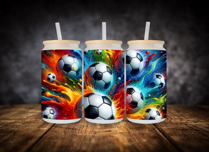 Glass Can Vibrant Soccer Balls