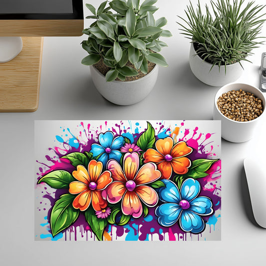 Mouse Pad- Colorful Flowers