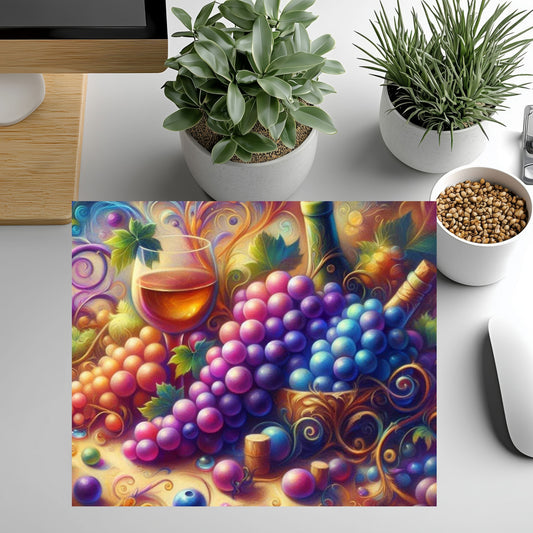 Mouse Pad- Wine & Grapes