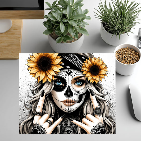 Mouse Pad- Sugar Skull Sunflowers