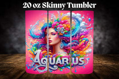 20oz Tumbler- Zodiac-Pink