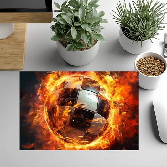 Mouse Pad- Soccer On Fire