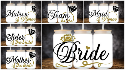 Glass Can- Wedding Party
