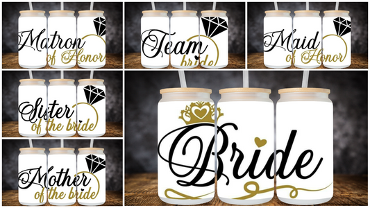 Glass Can- Wedding Party