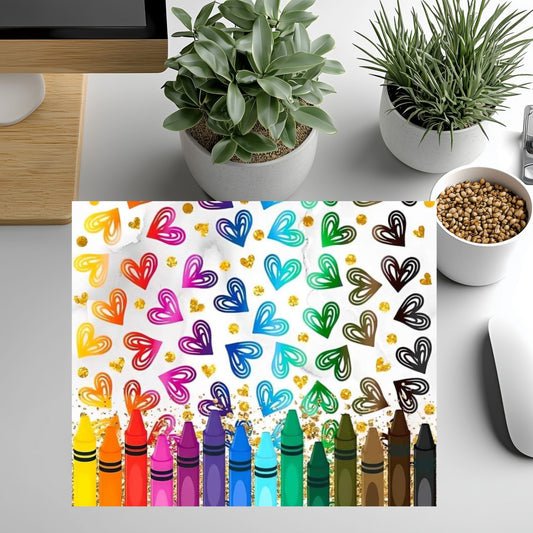 Mouse Pad- Rainbow Crayons