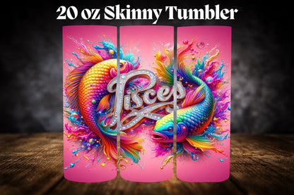 20oz Tumbler- Zodiac-Pink